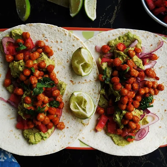 Chickpea Fajitas (Mexican Vegetarian)