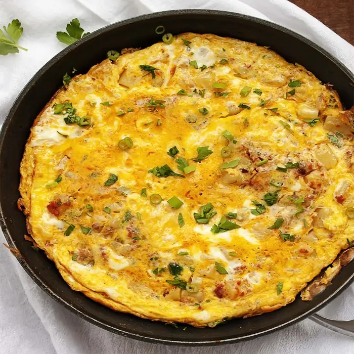 Chorizo, potato & cheese omelette (Spanish Pork)